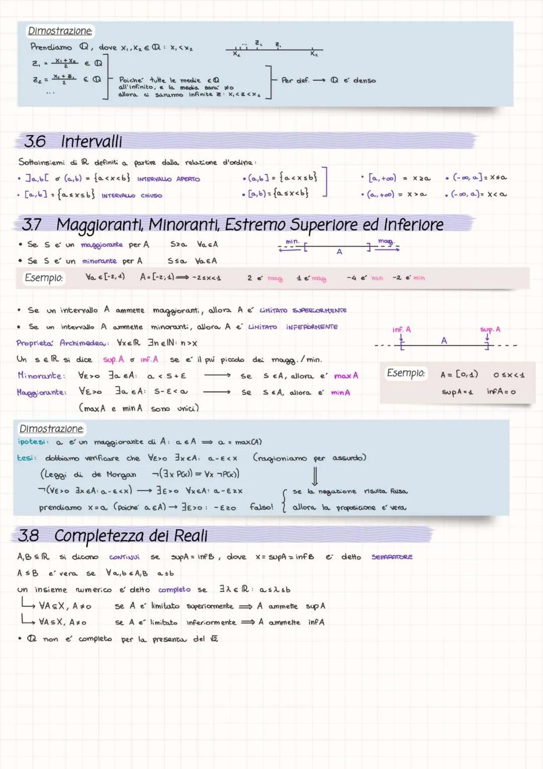 3.1 Insiemi Numerici
Gli insiemi numerici sono insiemi i wi elementi Sono numeri con diverse proprieta:
• N= {0, 1,2,3,4,...) sono i numeri 