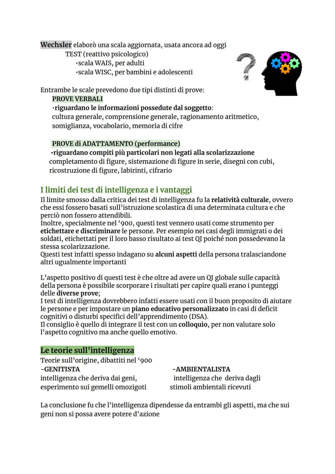 IL PENSIERO
Il pensiero è l'attività cognitiva più elevata e può essere considerato
uno strumento dell'intelligenza umana.
↳ è astratto e co