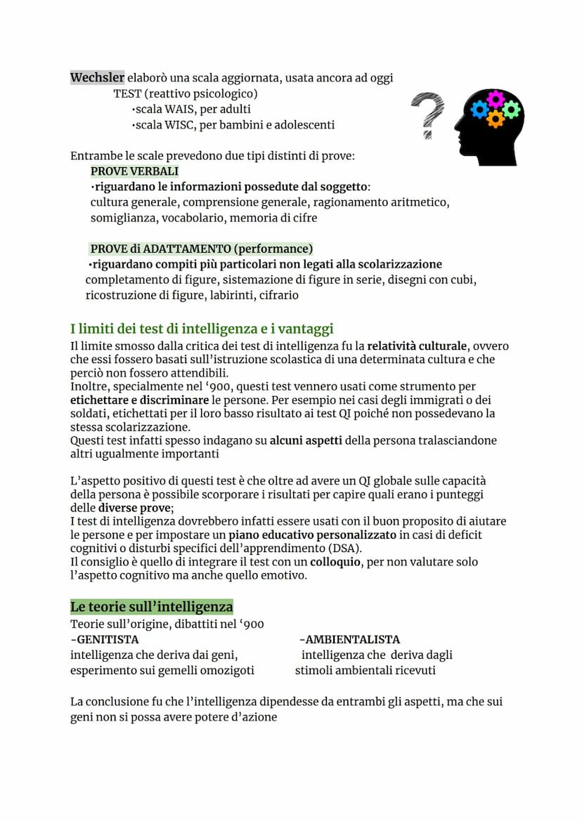 IL PENSIERO
Il pensiero è l'attività cognitiva più elevata e può essere considerato
uno strumento dell'intelligenza umana.
↳ è astratto e co