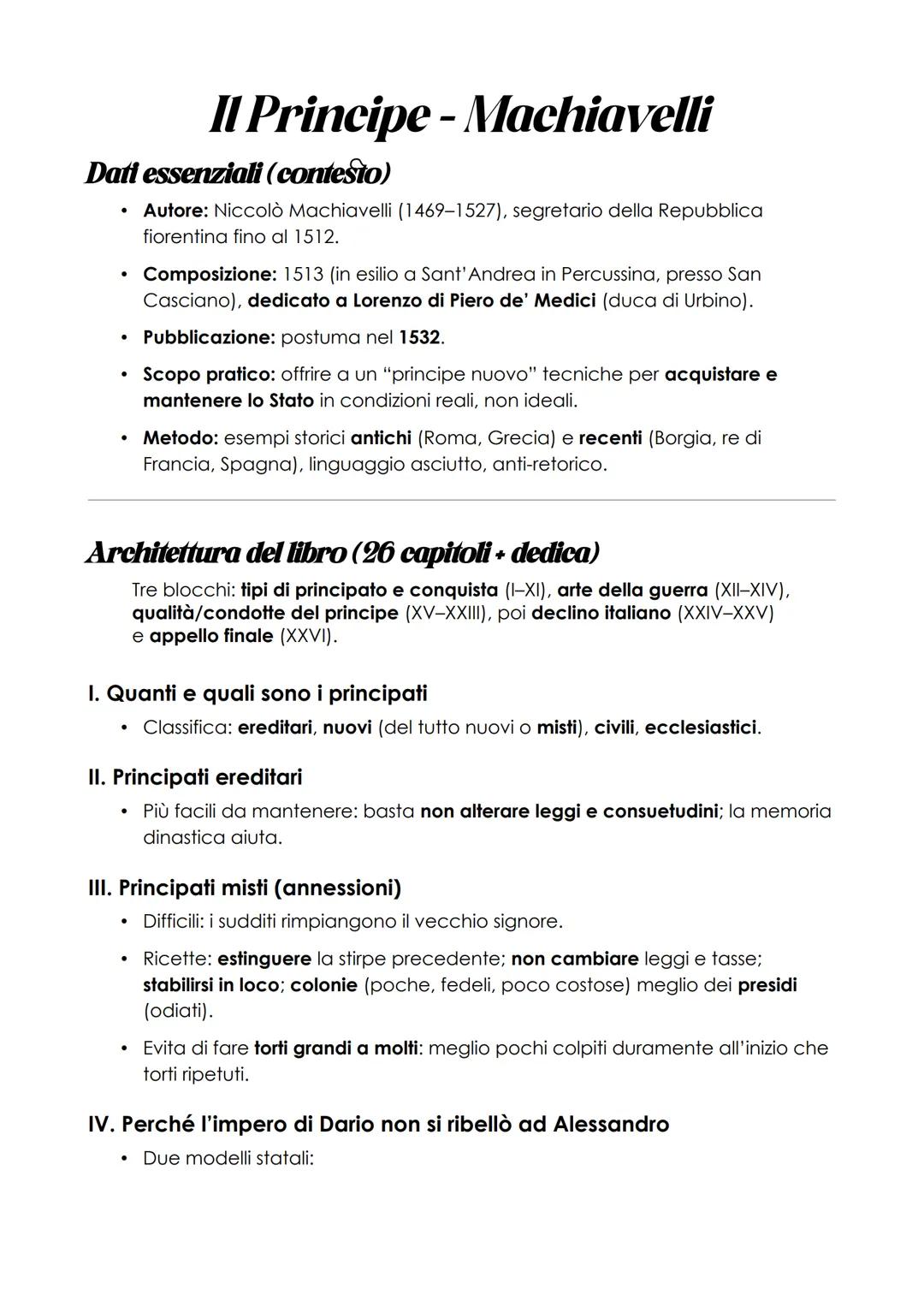 Il Principe di Machiavelli - Analisi e Significato