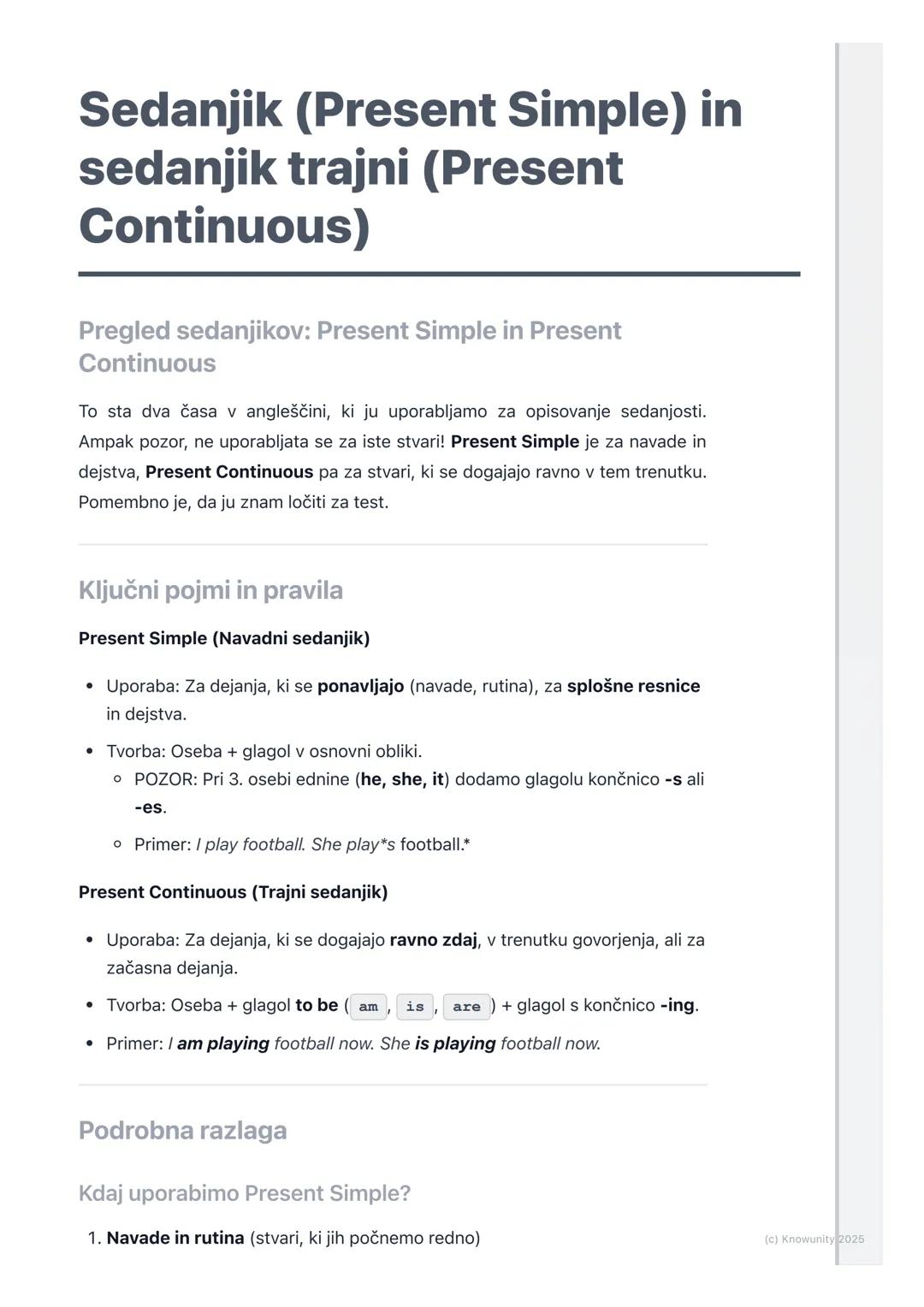 # Sedanjik (Present Simple) in
sedanjik trajni (Present
Continuous)

Pregled sedanjikov: Present Simple in Present
Continuous

To sta dva ča