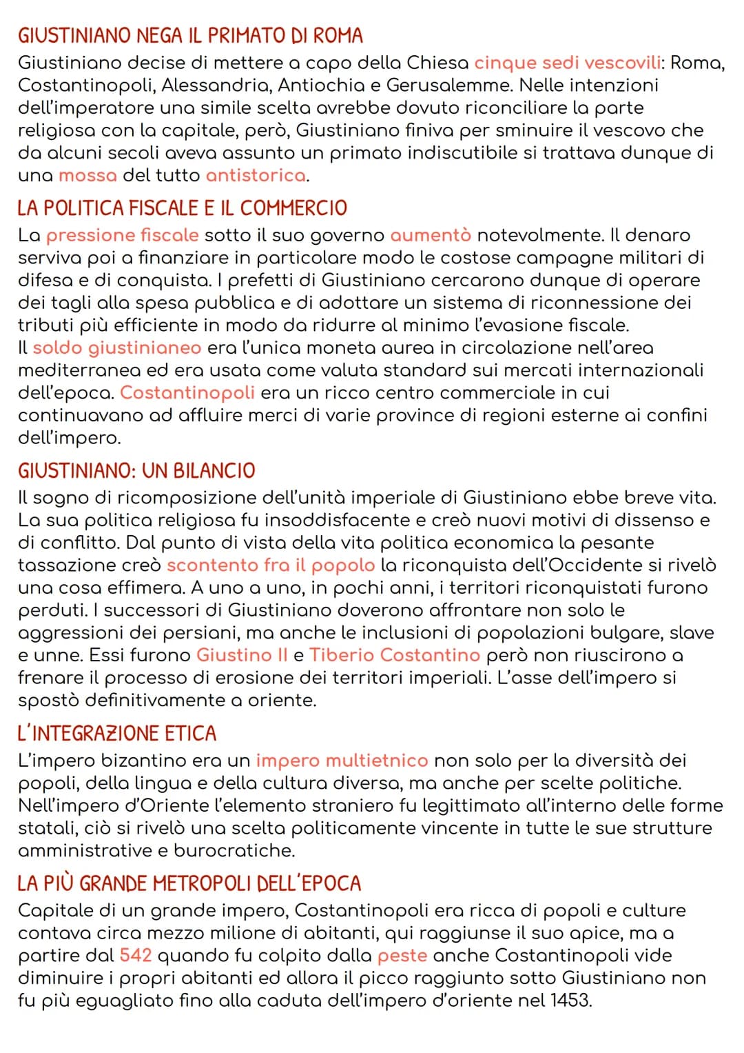 Giustiniano
LA STABILITÀ DELL'ORIENTE
L'impero d'oriente sopravvive perché:
aveva una buona organizzazione statale;
► aveva le risorse finan
