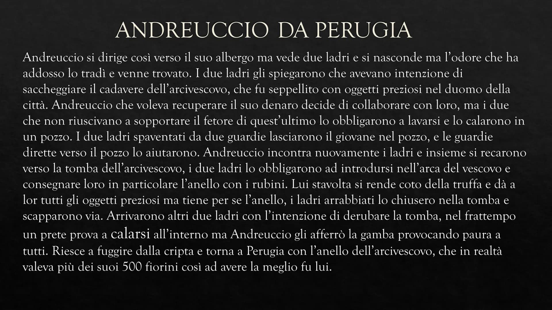 ANDREUCCIO DA
PERUGIA
244
Giovanni Boccaccio Giovanni Boccaccio
Nasce a Certaldo nel 1313.
Nel 1327 si trasferì col padre a Napoli e frequen