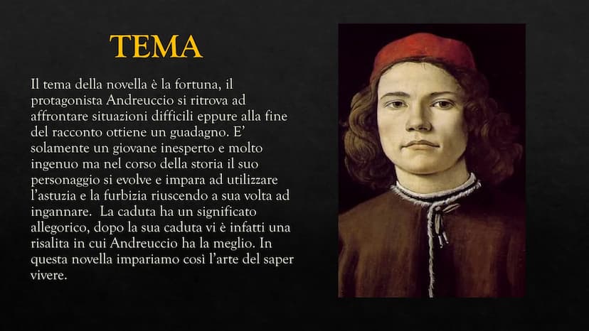 ANDREUCCIO DA
PERUGIA
244
Giovanni Boccaccio Giovanni Boccaccio
Nasce a Certaldo nel 1313.
Nel 1327 si trasferì col padre a Napoli e frequen
