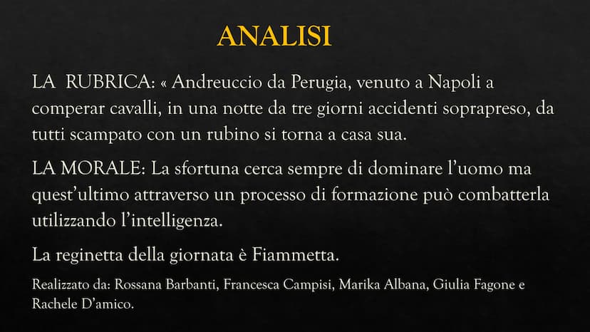 ANDREUCCIO DA
PERUGIA
244
Giovanni Boccaccio Giovanni Boccaccio
Nasce a Certaldo nel 1313.
Nel 1327 si trasferì col padre a Napoli e frequen