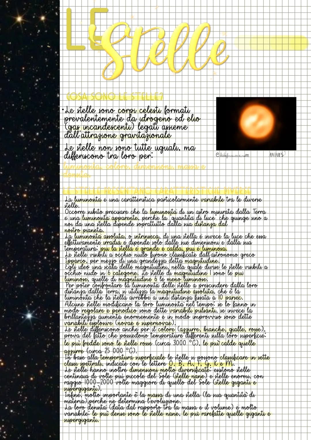 LE
telle
COSA SONO
•Le stelle sono corpi celesti formati
prevalentemente da idrogeno ed elio
(gas incandescenti) legati assieme
dall'attrazi