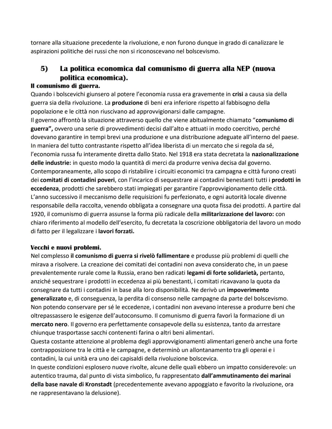 1)
LA RIVOLUZIONE RUSSA da Lenin a Stalin
Il crollo dell'impero zarista e la rivoluzione di febbraio.
Nel 1917 la situazione della Russia er
