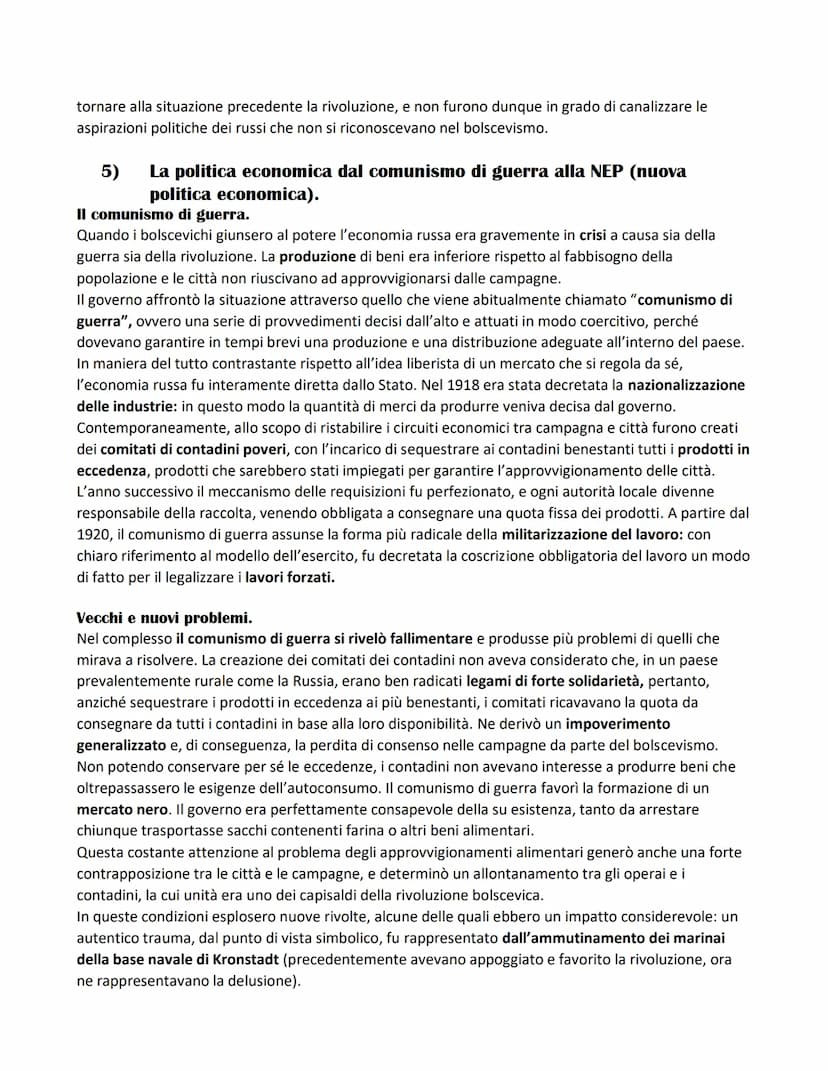 1)
LA RIVOLUZIONE RUSSA da Lenin a Stalin
Il crollo dell'impero zarista e la rivoluzione di febbraio.
Nel 1917 la situazione della Russia er