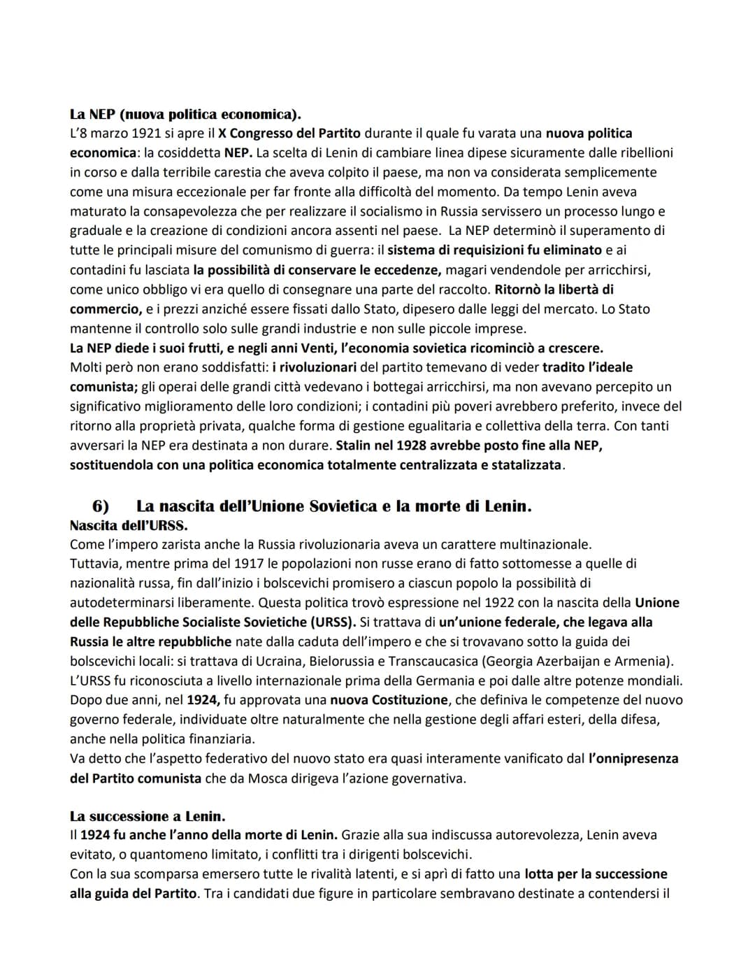 1)
LA RIVOLUZIONE RUSSA da Lenin a Stalin
Il crollo dell'impero zarista e la rivoluzione di febbraio.
Nel 1917 la situazione della Russia er