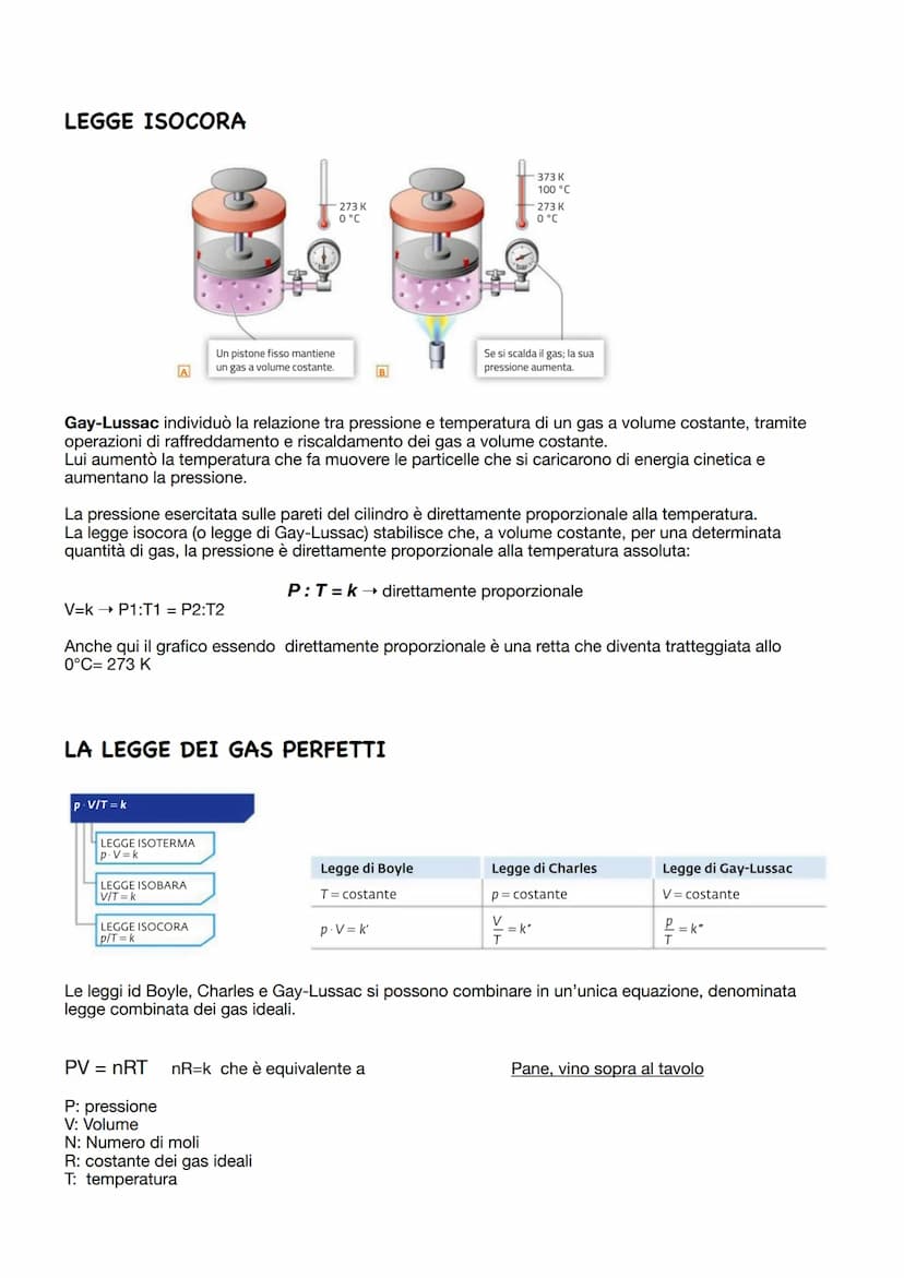 LE LEGGI DEI GAS
I gas sono comprimibili e tendono a occupare tutto lo spazio a loro disposizione. Volume, pressione
e temperatura sono dett