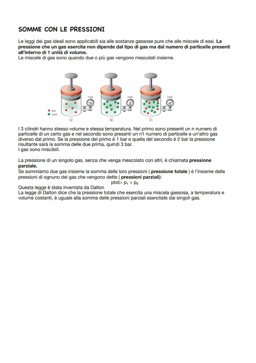 LE LEGGI DEI GAS
I gas sono comprimibili e tendono a occupare tutto lo spazio a loro disposizione. Volume, pressione
e temperatura sono dett