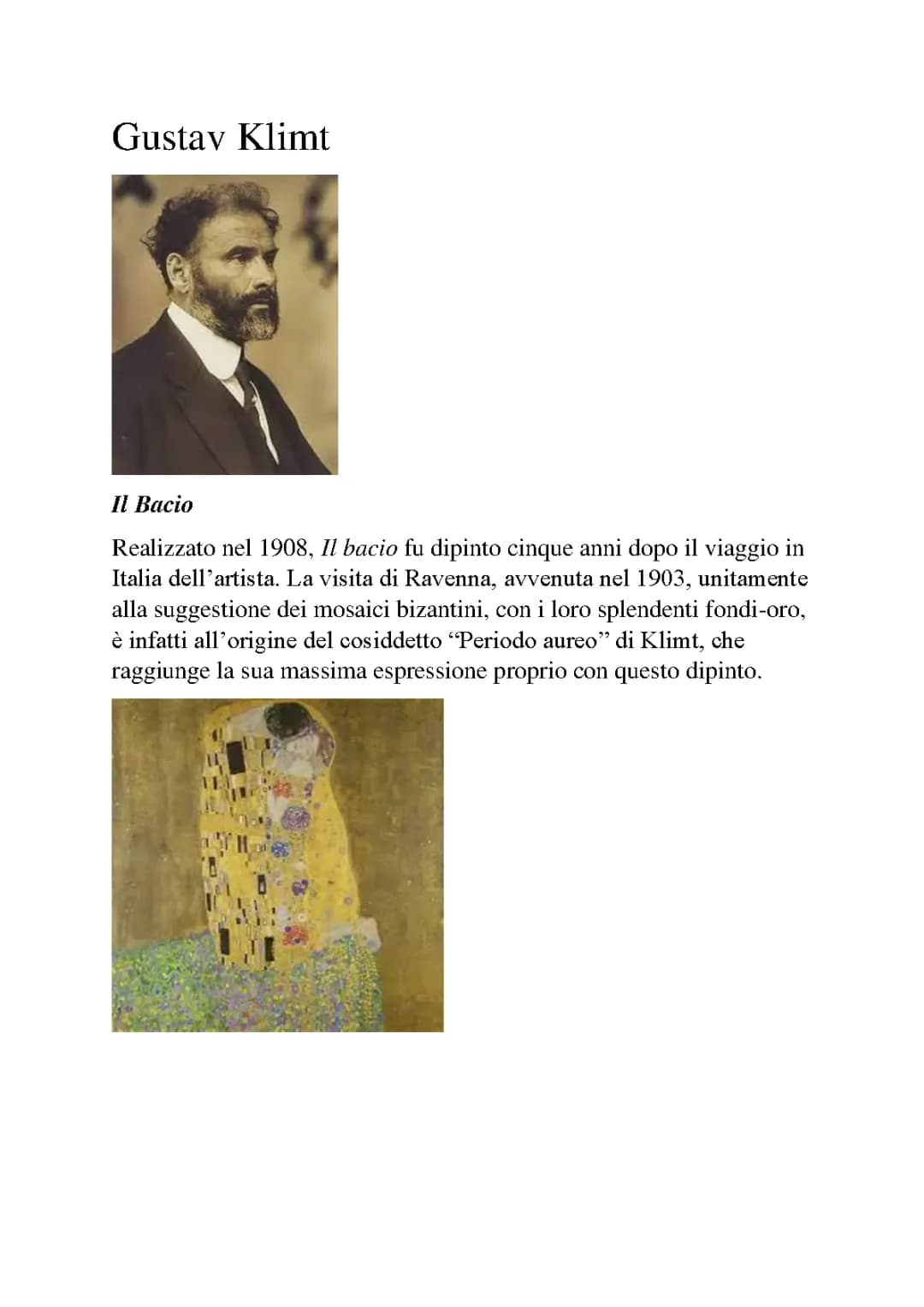 Klimt e le sue opere principali 