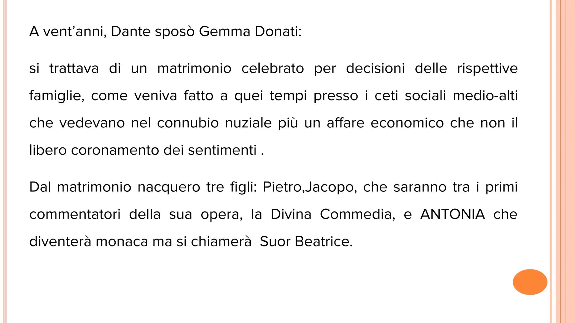 # DANTE ALIGHIERI (LA VITA DAL LIBRO DI
# TESTO TRECCANI)

Dante alighieri nacque a Firenze tra
il maggio e il giugno 1265. Rimasto
orfano d