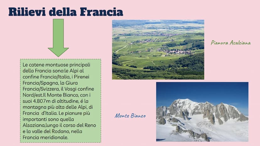 Territorio e
ambiente della
Francia Aspetto fisico della Francia |
Parigi
Superficie
Popolazione 64.812.052 ab.
Moneta
Capitale
543.940 km²
