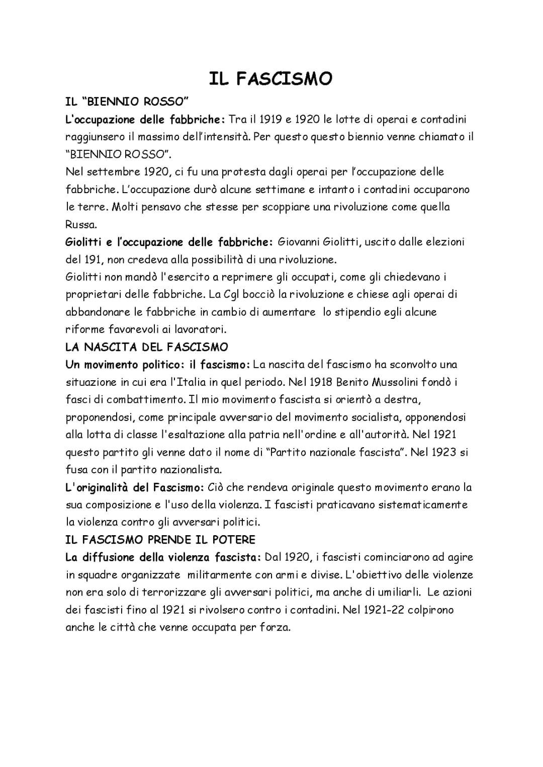 il fascismo