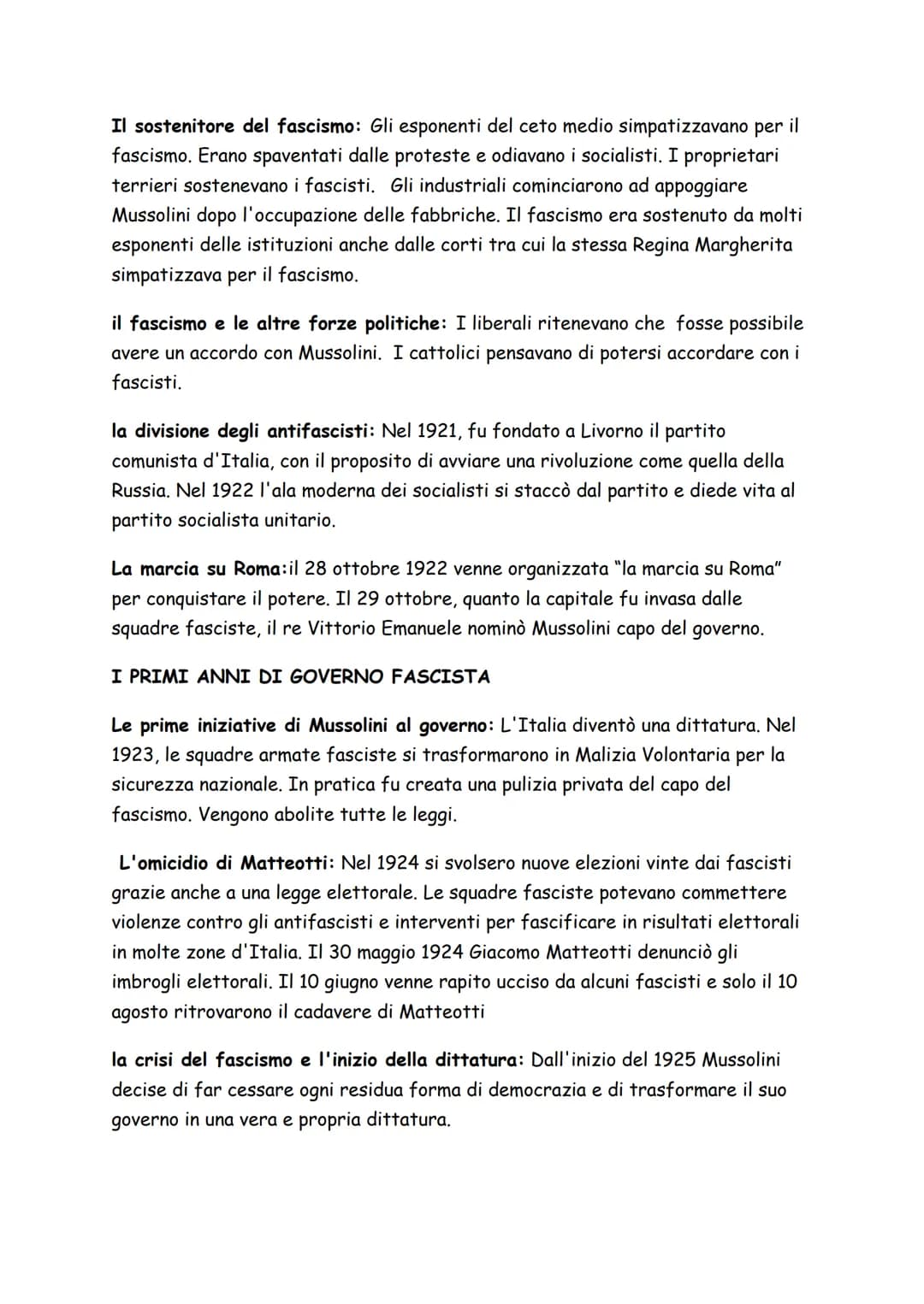 IL FASCISMO
IL "BIENNIO ROSSO"
L'occupazione delle fabbriche: Tra il 1919 e 1920 le lotte di operai e contadini
raggiunsero il massimo dell'