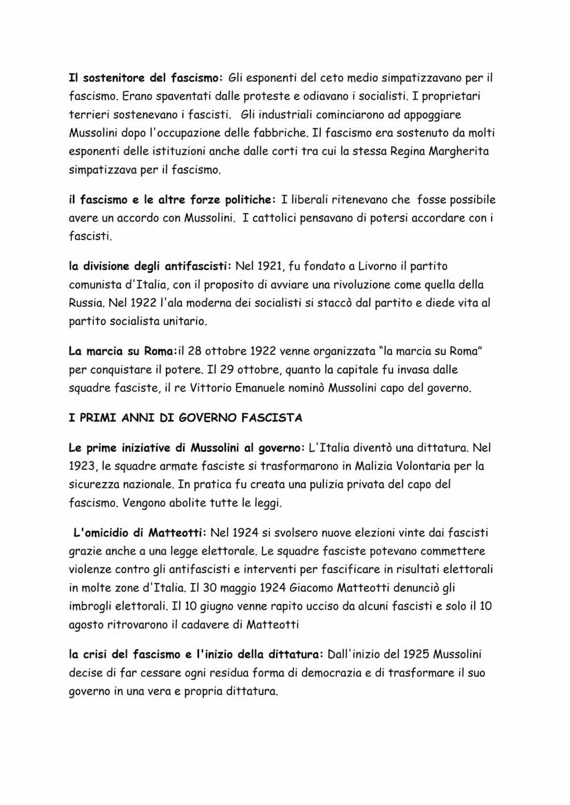 IL FASCISMO
IL "BIENNIO ROSSO"
L'occupazione delle fabbriche: Tra il 1919 e 1920 le lotte di operai e contadini
raggiunsero il massimo dell'