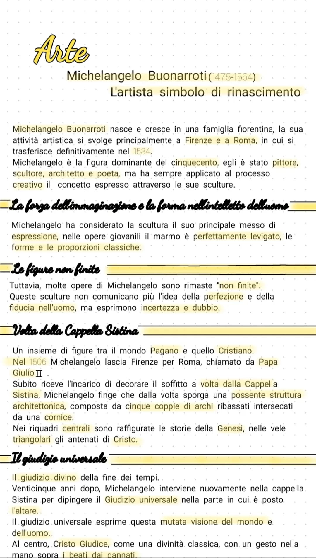 Le 10 Opere di Michelangelo Buonarroti e La Cappella Sistina