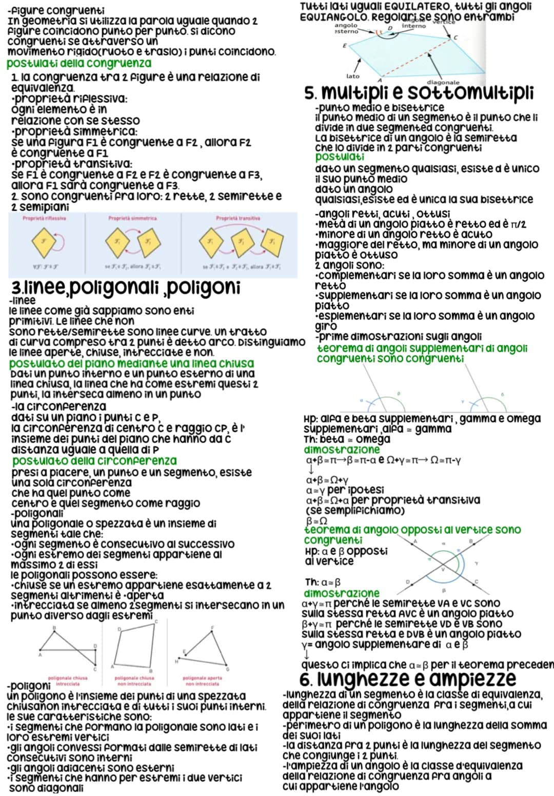 Gli enti fondamentali geometrici.
-semipiani
considerando una rettar di un piano, un semipiano
di origine rè l'insieme dei punti di re di un