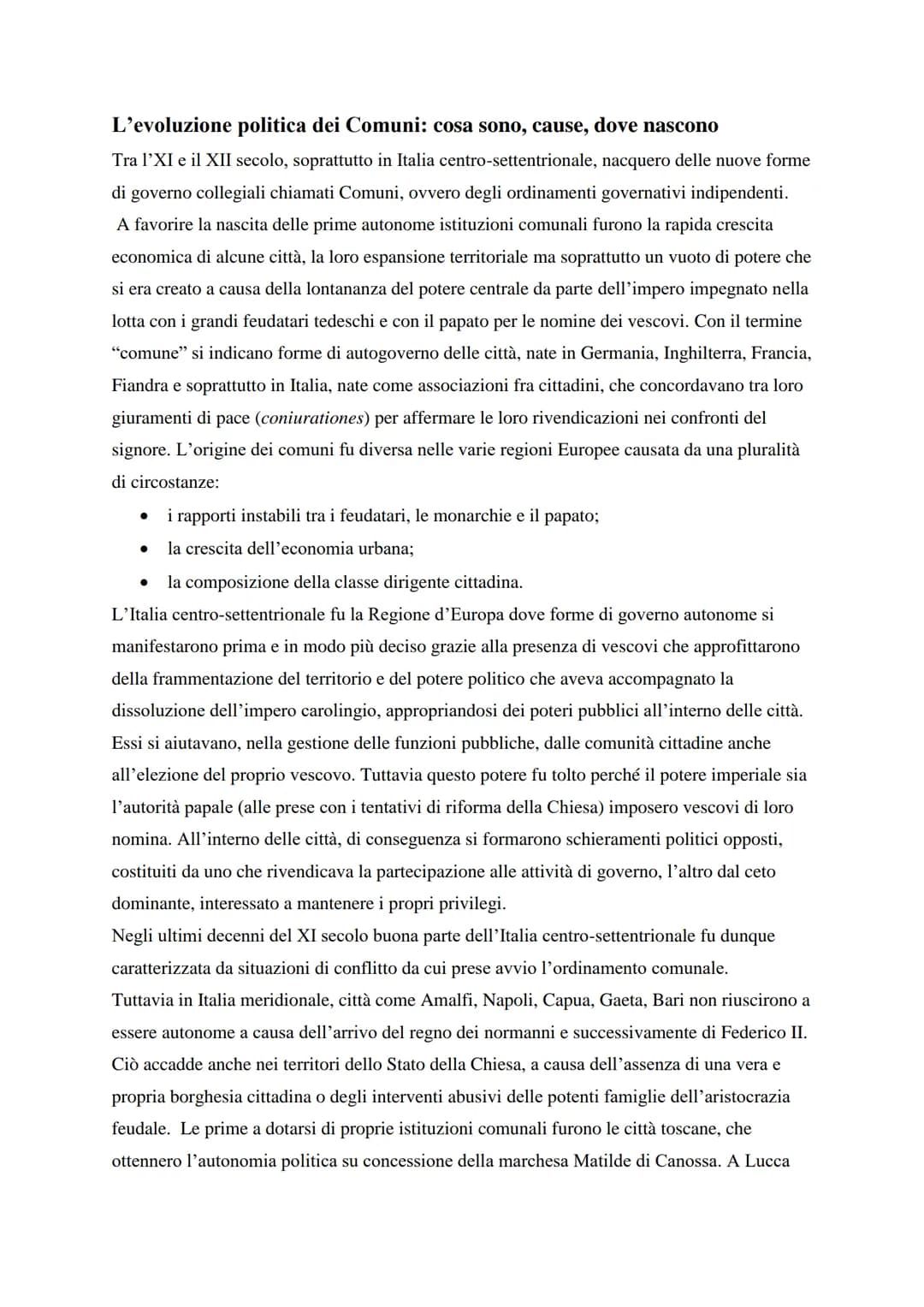 L'evoluzione politica dei Comuni: cosa sono, cause, dove nascono
Tra l'XI e il XII secolo, soprattutto in Italia centro-settentrionale, nacq