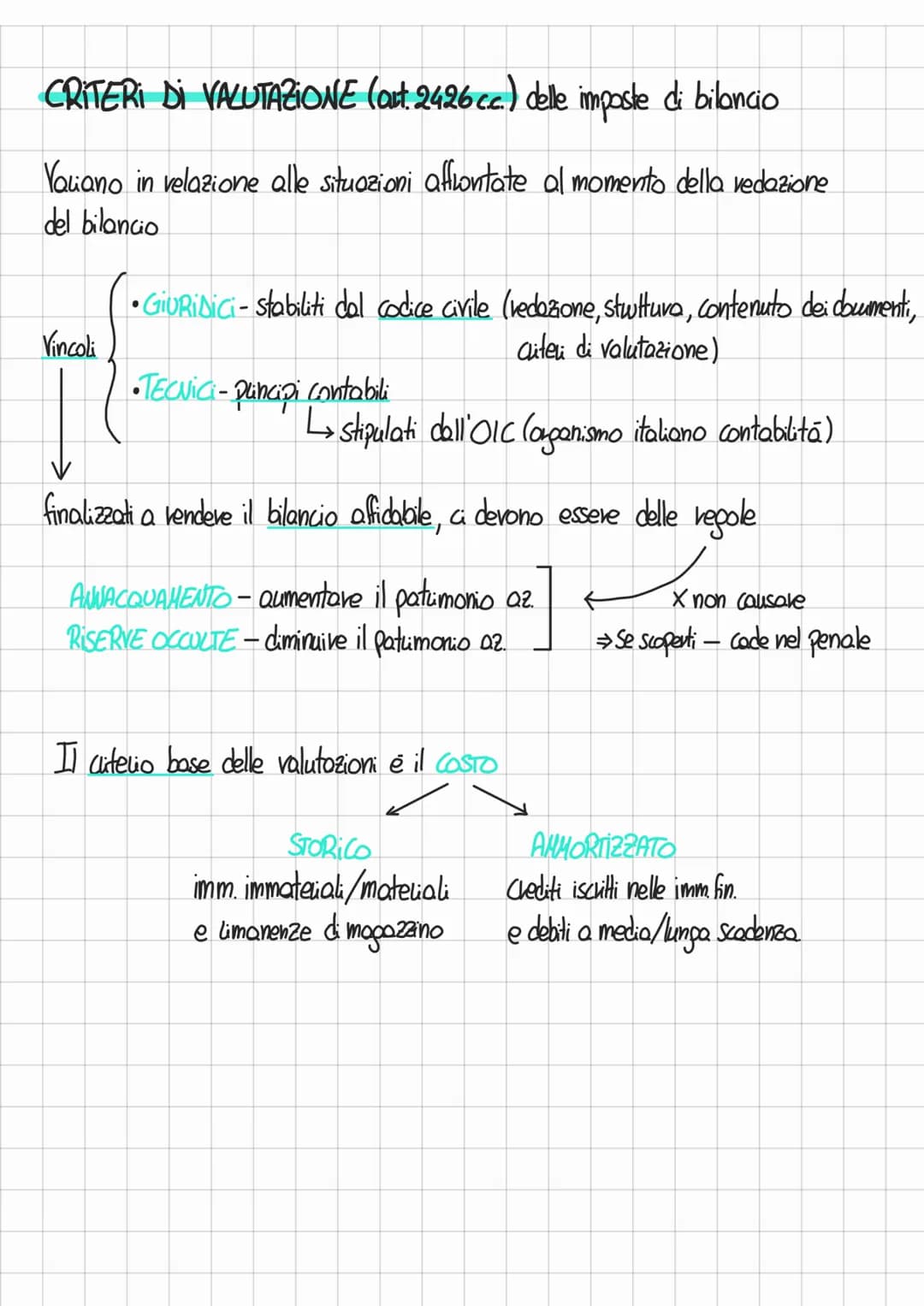 BILANCIO D'ESERCIZIO (art. 2423) = documento redatto dagli organi amministrativi
al termine del periodo amministrativo. Rappresenta la situa