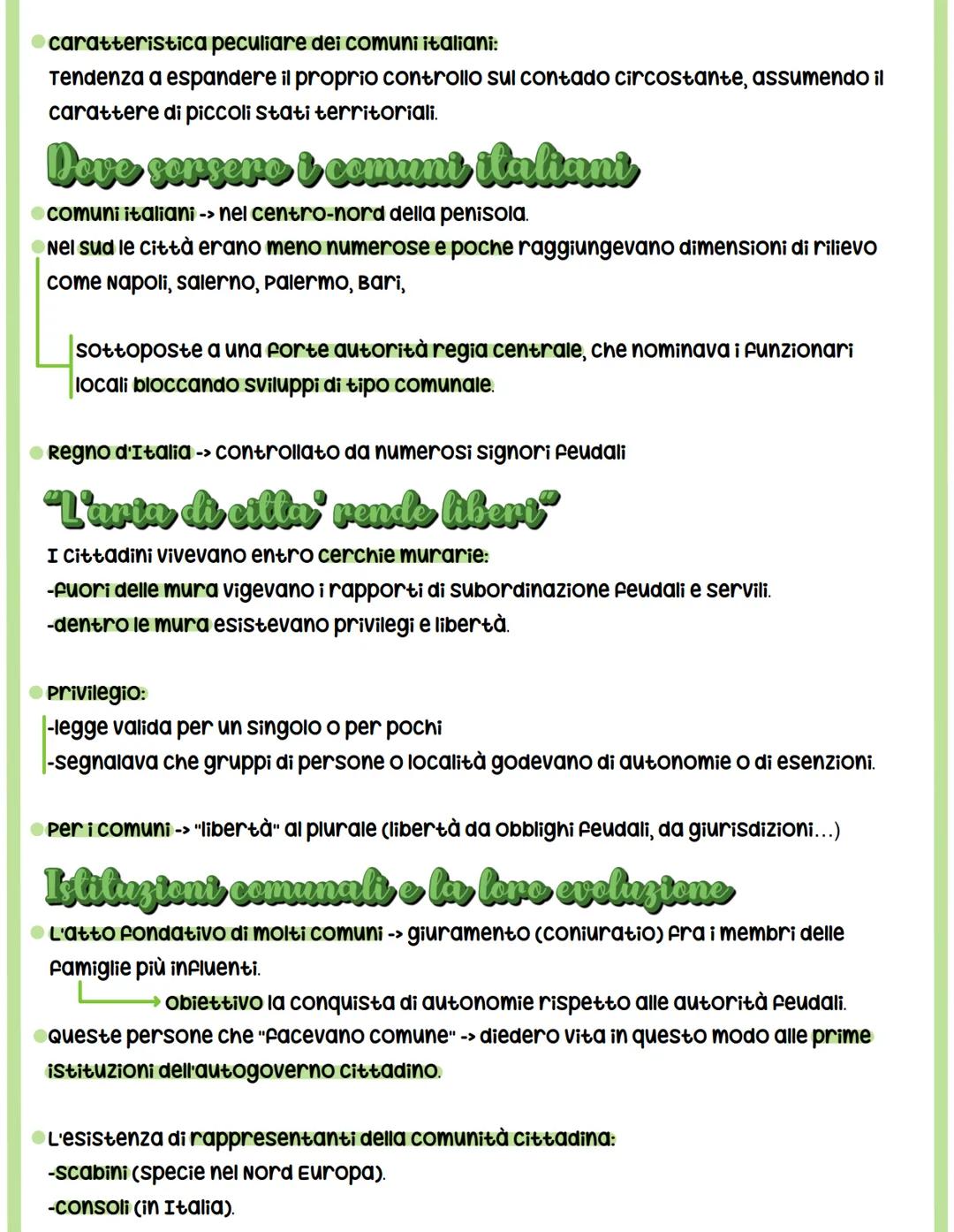 Sviluppo dei Comuni

Nascita del comune e diffusione
- sviluppo demografico, sociale, economico e culturale -> Nuove forme di governo
- Atti