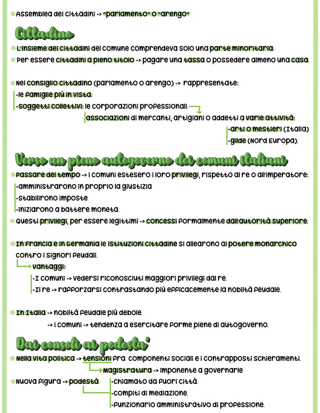 Sviluppo dei Comuni

Nascita del comune e diffusione
- sviluppo demografico, sociale, economico e culturale -> Nuove forme di governo
- Atti