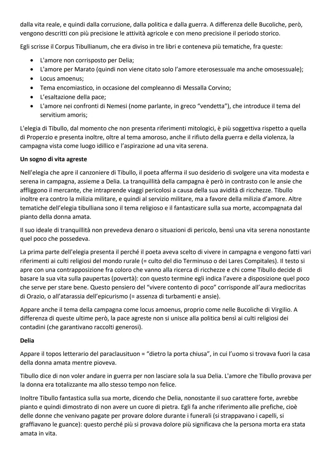 L'ELEGIA
L'elegia è un genere letterario sviluppatosi durante l'età augustea che trattava principalmente tematiche
amorose. Essa presenta un