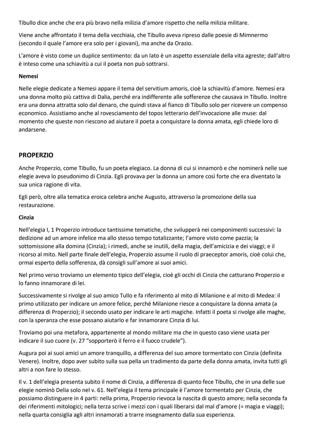 L'ELEGIA
L'elegia è un genere letterario sviluppatosi durante l'età augustea che trattava principalmente tematiche
amorose. Essa presenta un