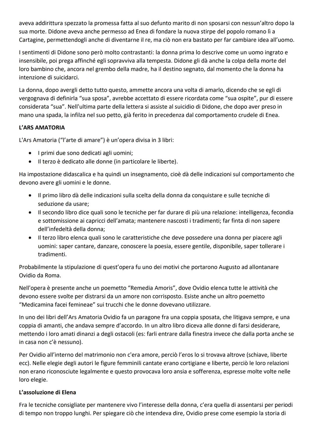 L'ELEGIA
L'elegia è un genere letterario sviluppatosi durante l'età augustea che trattava principalmente tematiche
amorose. Essa presenta un