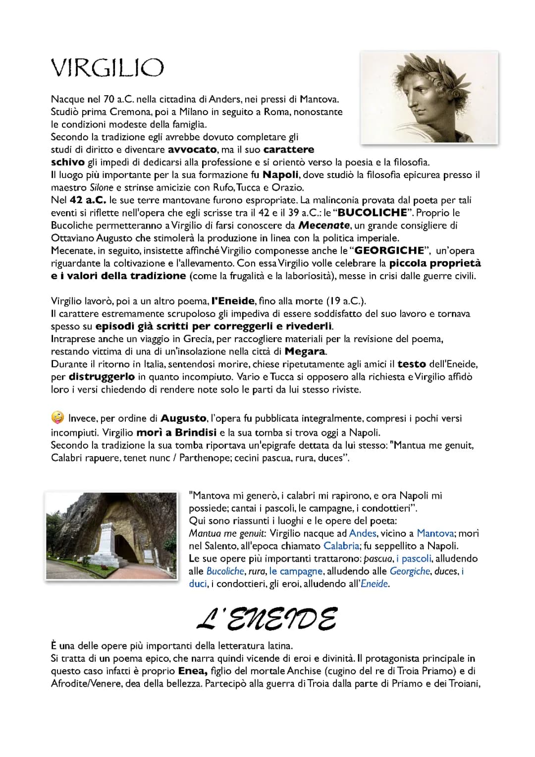 Virgilio: Vita e Opere in Breve - Eneide e Altro!
