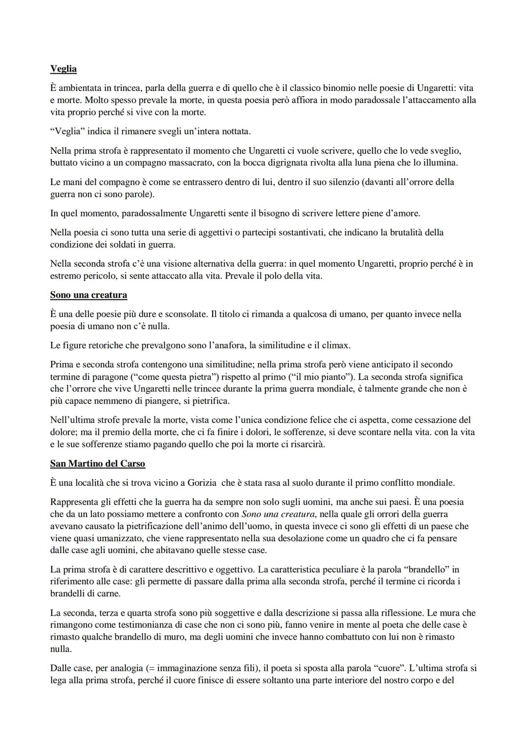 GIUSEPPE UNGARETTI
Ungaretti ha portato nella letteratura italiana una vera e propria rivoluzione, dovuta soprattutto alle prime
raccolte. È