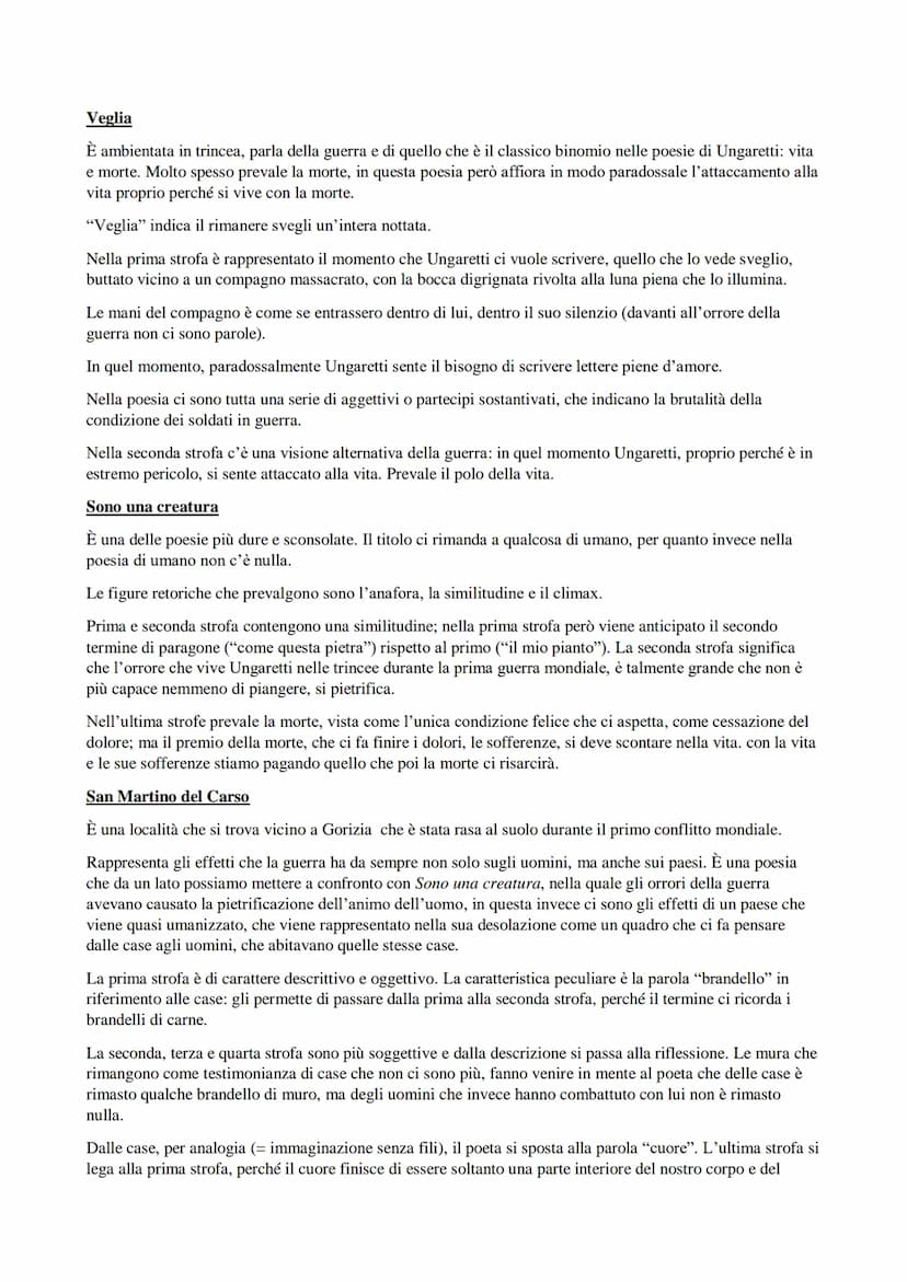 GIUSEPPE UNGARETTI
Ungaretti ha portato nella letteratura italiana una vera e propria rivoluzione, dovuta soprattutto alle prime
raccolte. È