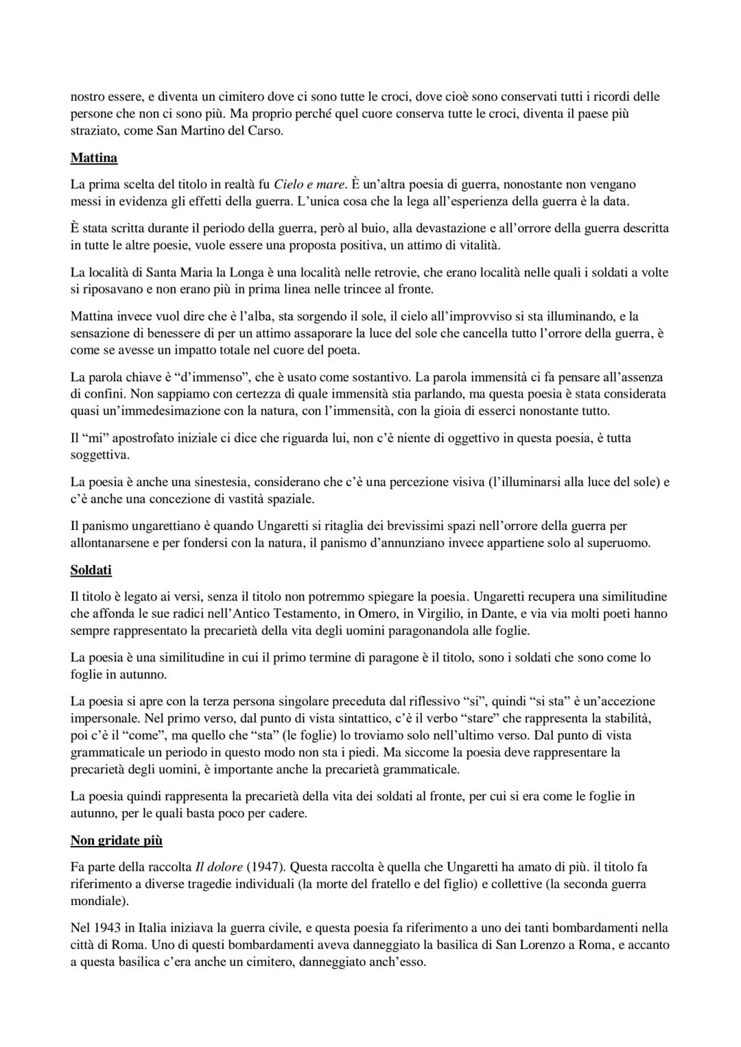 GIUSEPPE UNGARETTI
Ungaretti ha portato nella letteratura italiana una vera e propria rivoluzione, dovuta soprattutto alle prime
raccolte. È