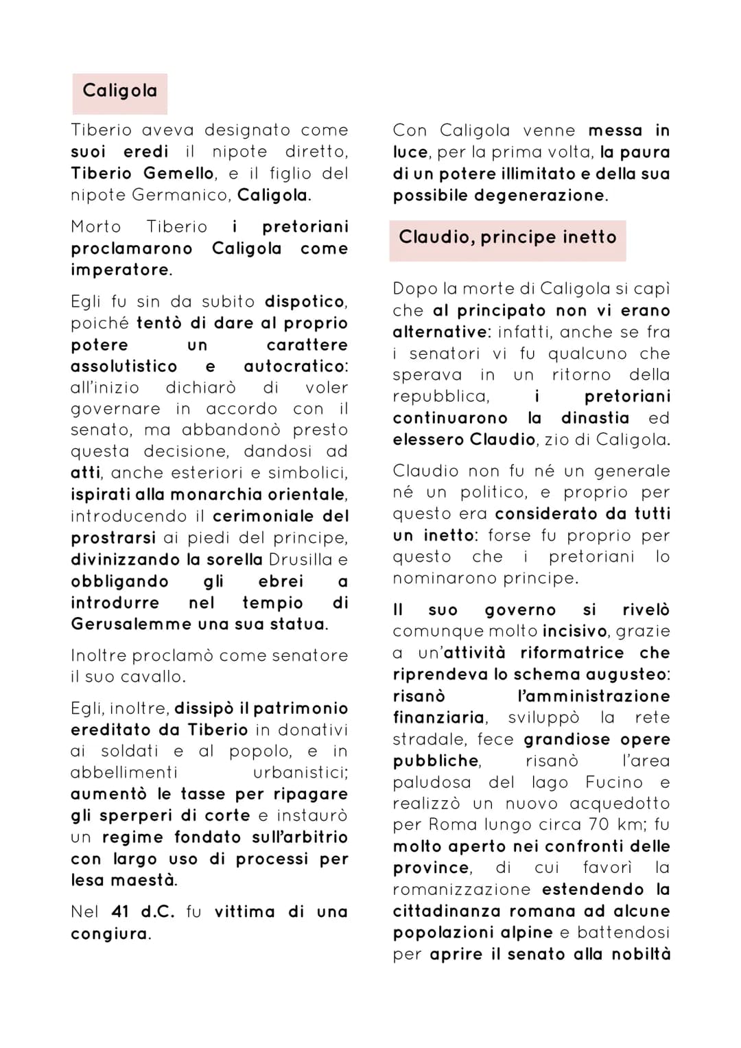 DINASTIE GIULIO-CLAUDIA E FLAVIA
|| problema fondamentale
dell'impero era l'essere una
monarchia non di diritto: questa
fragilità si manifes