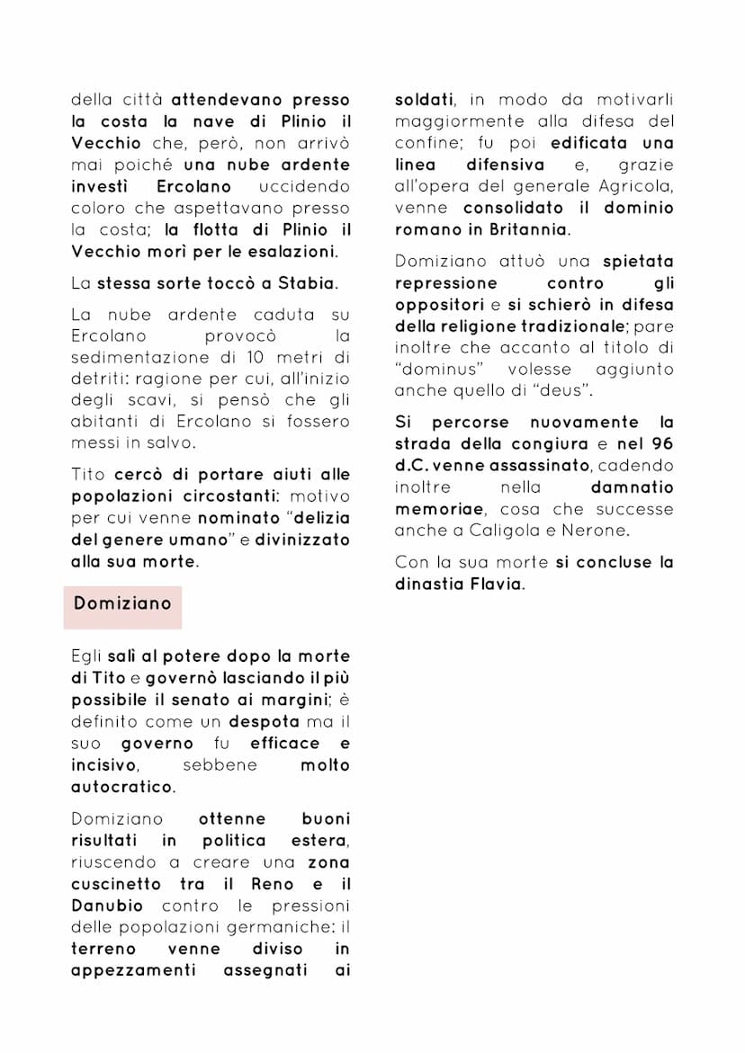DINASTIE GIULIO-CLAUDIA E FLAVIA
|| problema fondamentale
dell'impero era l'essere una
monarchia non di diritto: questa
fragilità si manifes