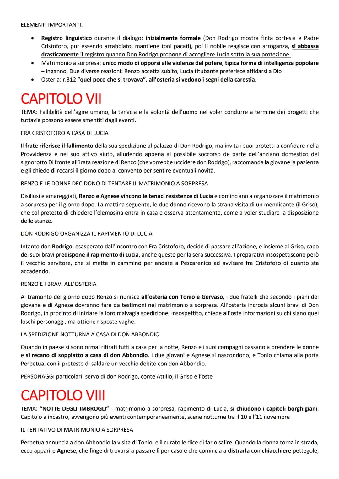 CAPITOLO V
TEMA: Rappresentazione di una classe sociale chiamata a precise responsabilità sociali e che invece si dedica solo a
questioni oz