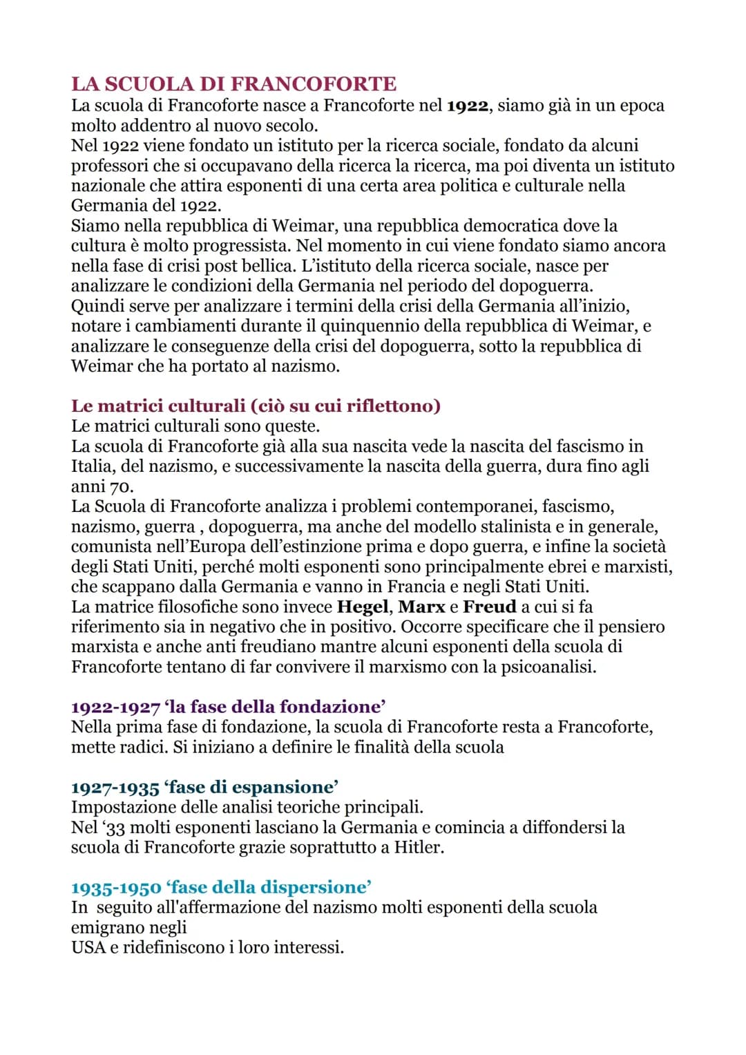 La scuola di Francoforte 