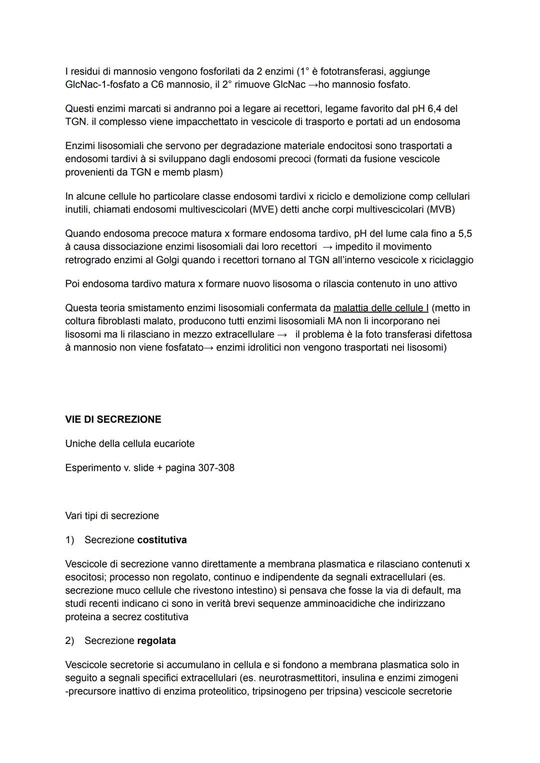 IL SISTEMA DI ENDOMEMBRANE
compartimenti intracellulari per varie attività, connessi da vescicole
endomembrane → reticolo endoplasmatico, ap