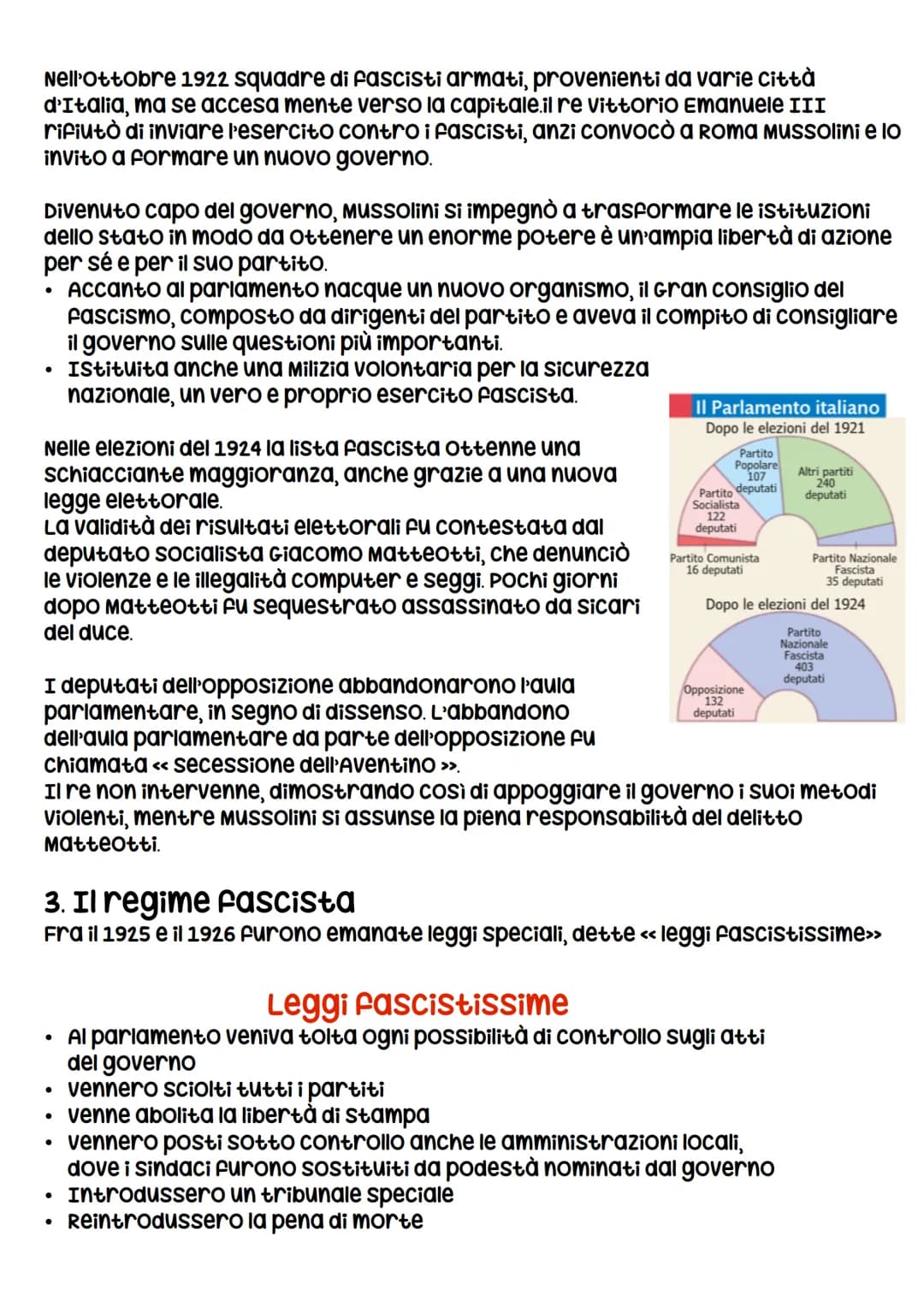 Il fascismo in Italia
1. Il dopoguerra in Italia
L'Italia era uscita vincitrice dalla guerra mondiale, ma apprezzo di gravissime
perdite, si