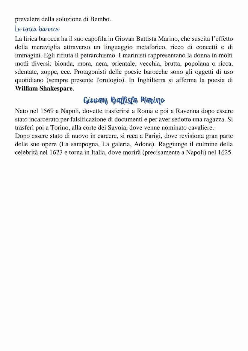 L'eta del Barocco e della "nuova scienza"
La cultura scientifica
Il termine Barocco deriva dallo spagnolo "baroque" (riferito alla forma del