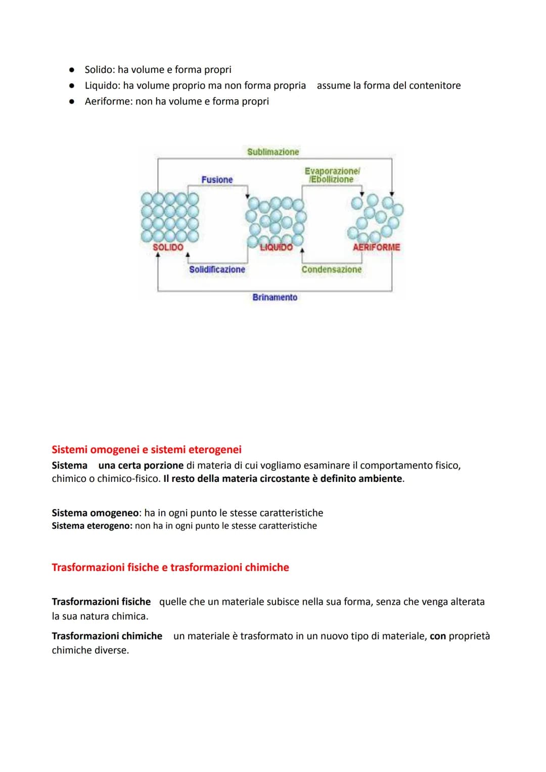 Caratteristiche generali della materia
Materia= tutto ciò che occupa uno spazio.
Massa di un corpo (M)= quantità di materia in kg.
Proprietà