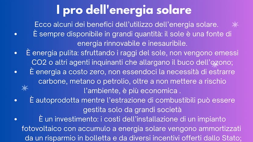 By Fiorenzo Alessia
L'energia solare cos è il sole
Il sole è la stella del sistema
solare, costituita da materia
gassosa che emana luce e ca