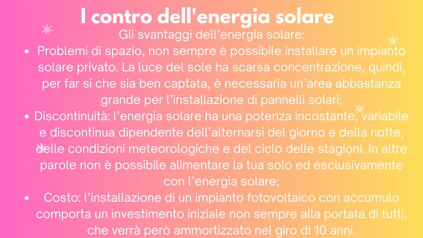 By Fiorenzo Alessia
L'energia solare cos è il sole
Il sole è la stella del sistema
solare, costituita da materia
gassosa che emana luce e ca