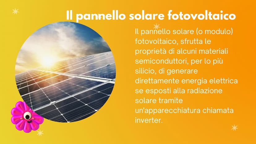 By Fiorenzo Alessia
L'energia solare cos è il sole
Il sole è la stella del sistema
solare, costituita da materia
gassosa che emana luce e ca