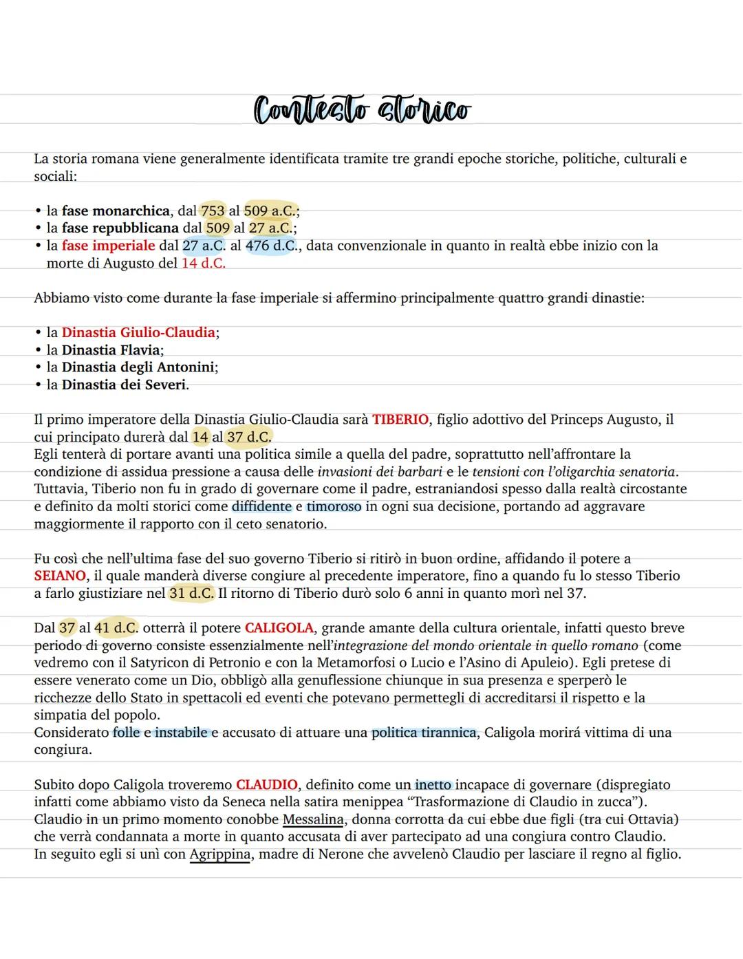 Contesto storico
La storia romana viene generalmente identificata tramite tre grandi epoche storiche, politiche, culturali e
sociali:
• la f
