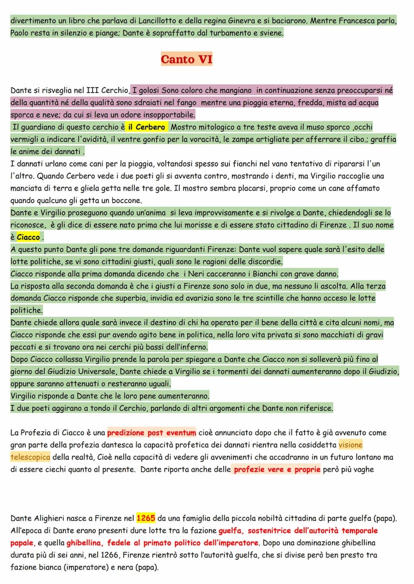 DANTE
Data: Dante cominciò a scrivere la Commedia probabilmente dopo il 1307 (anche se Boccaccio afferma che i
primi sette canti furono comp