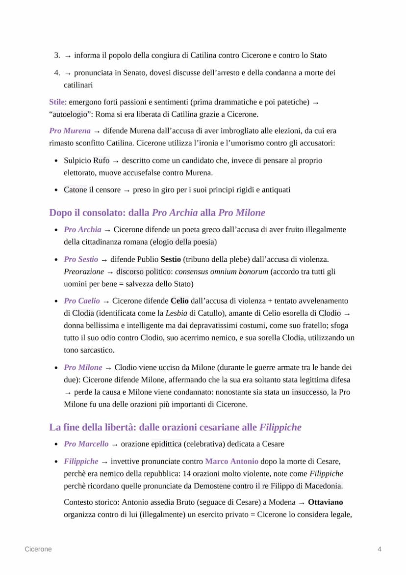 Cicerone
La vita
La formazione e gli inizi della carriera
• Cicerone nacque ad Arpino (odierna Frosinone) nel 106 a.C., da una ricca famigli