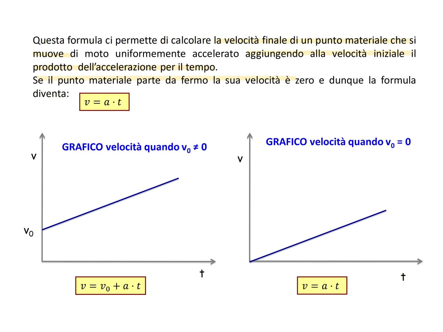 Moto Rettilineo Uniformemente Accelerato
. Moto movimento
•
RETTILINEO → traiettoria rettilinea
•
UNIFORMEMENTE ACCELERATO →
aMEDIA=αISTANTA