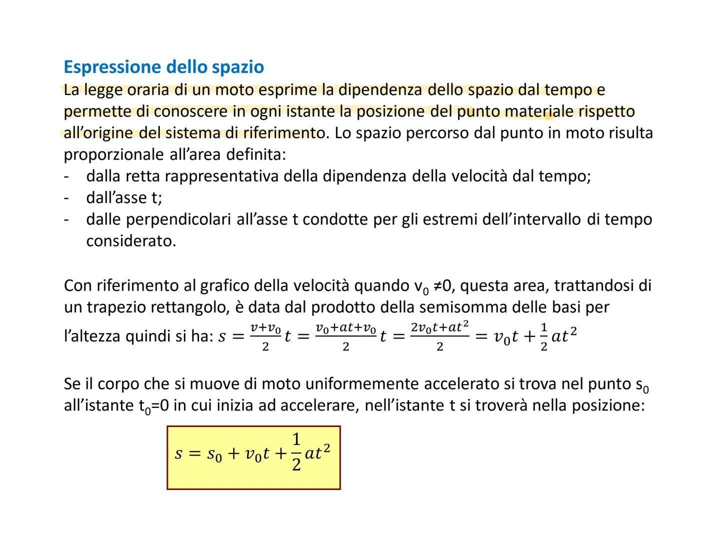 Moto Rettilineo Uniformemente Accelerato
. Moto movimento
•
RETTILINEO → traiettoria rettilinea
•
UNIFORMEMENTE ACCELERATO →
aMEDIA=αISTANTA